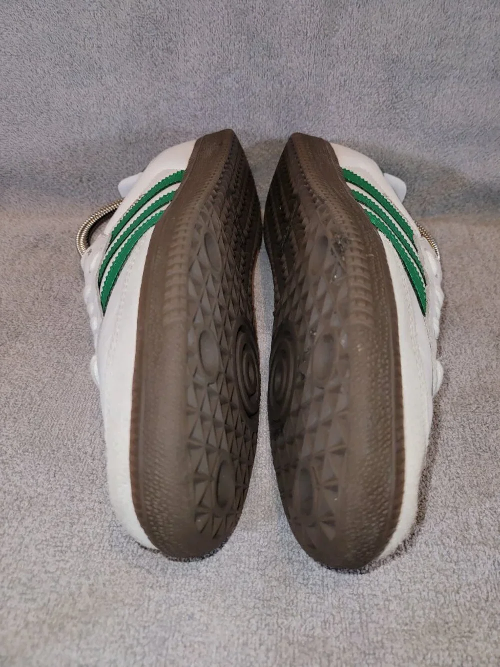 Adidas Originals Samba OG Men's Cloud White Green IG1024 Size 8 Sneakers (#2143)